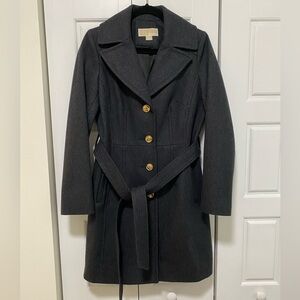 Michael Kors Wool-blend Peacoat in Charcoal